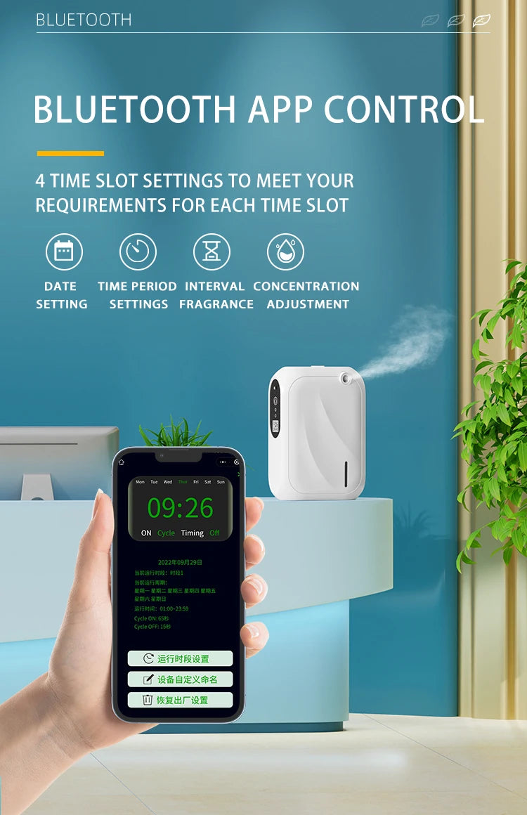 140ML Wall-Mounted Aroma Diffuser with Bluetooth Control