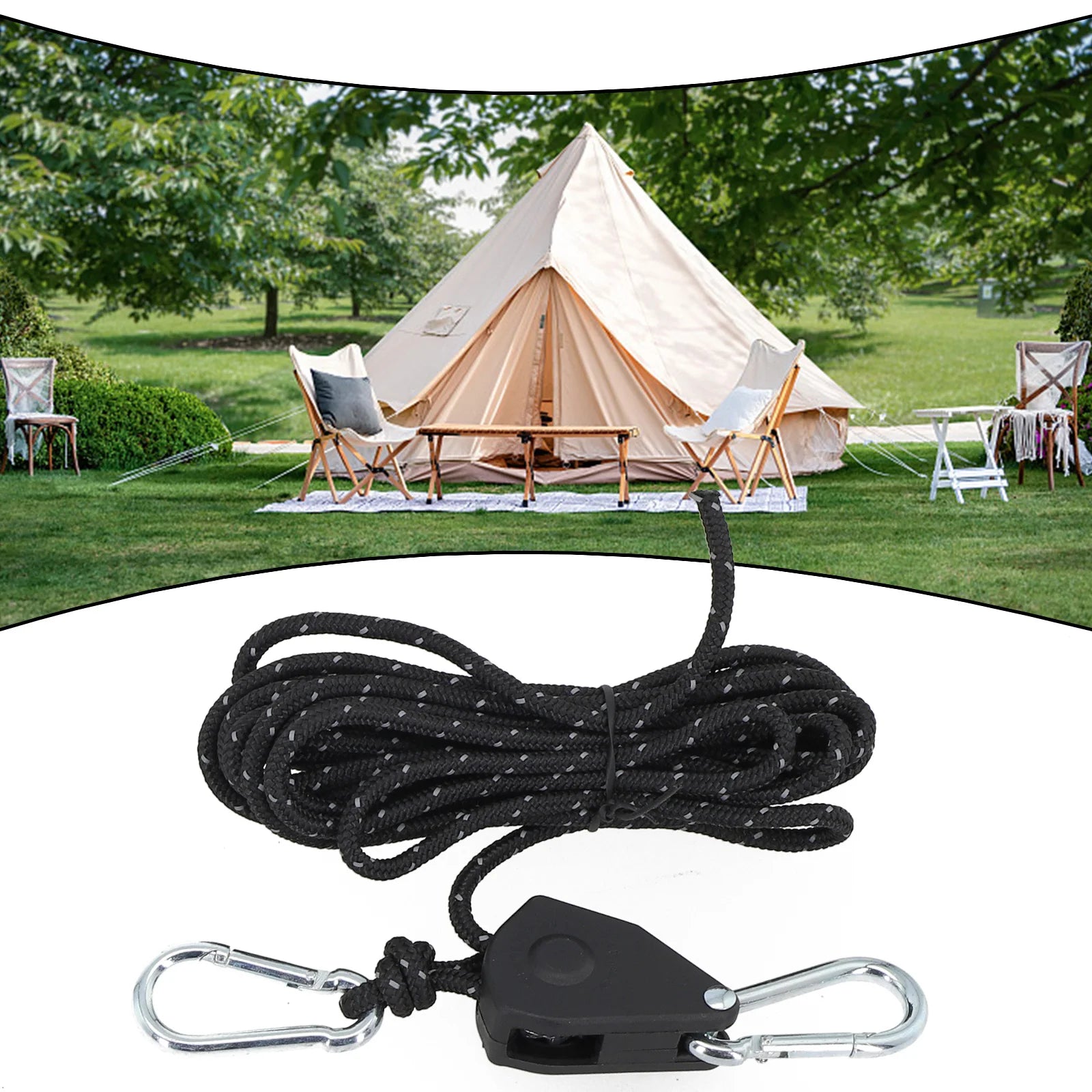 1pc 4M Camping Rope – Quick Setup Adjustable Guy Lines for Tent & Outdoor Gear