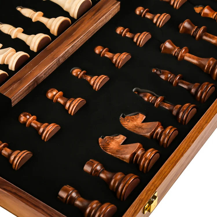 Top-Grade Wooden Chess Set – Classic Folding Board Game