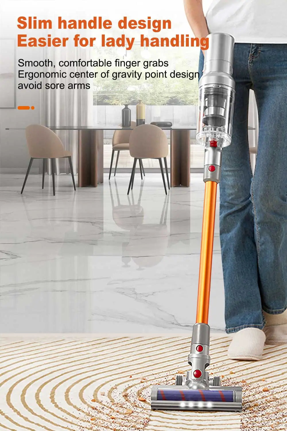 ABIR VC205 SmartForce™ Cordless Vacuum – 27000PA with Touch Display