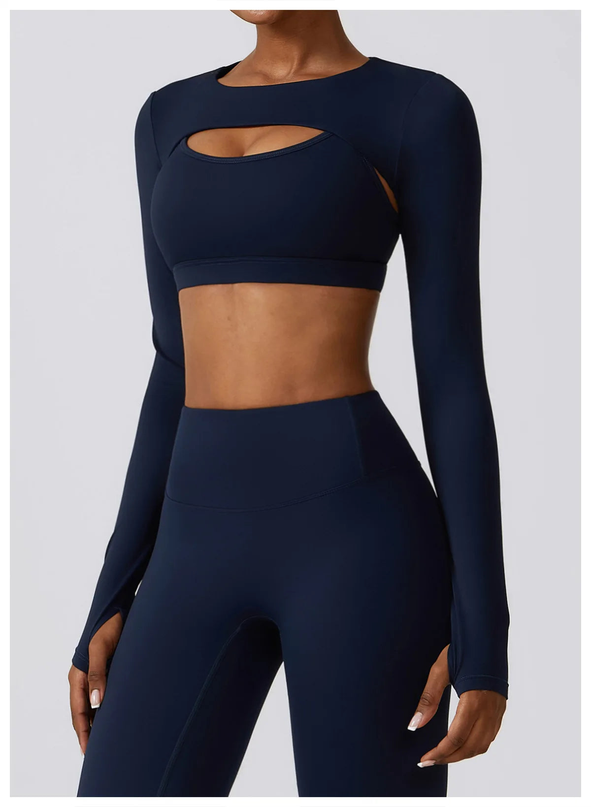 Women's Seamless Yoga Set – Leggings & Crop Top Workout Outfit