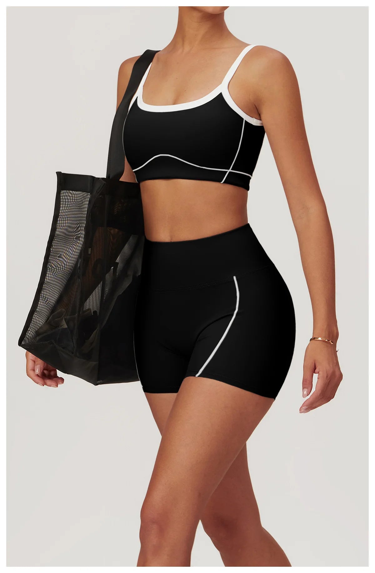 Women's Yoga Set – Sport Bra & High-Waist Flare Leggings/Shorts