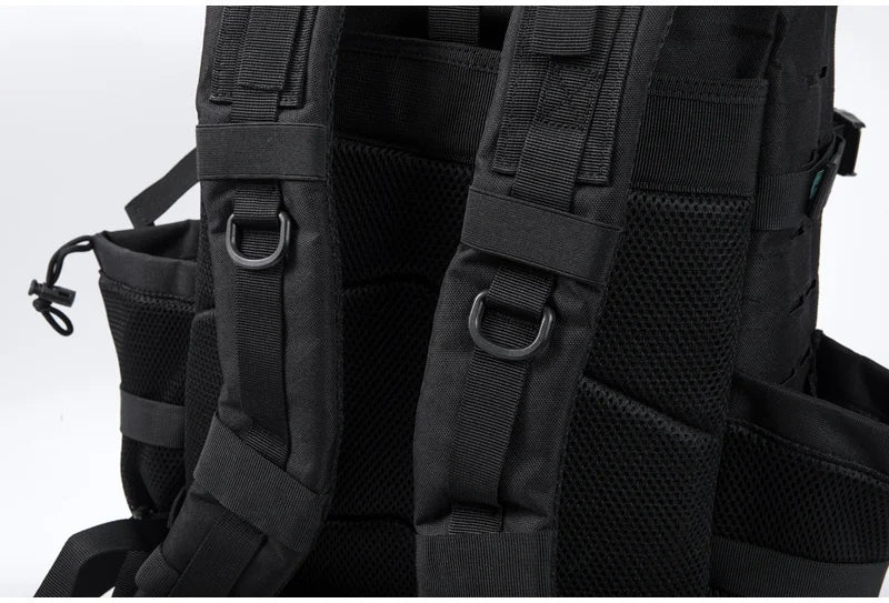 QT&QY 50L Tactical Backpack – MOLLE Survival Rucksack with Bottle Holder