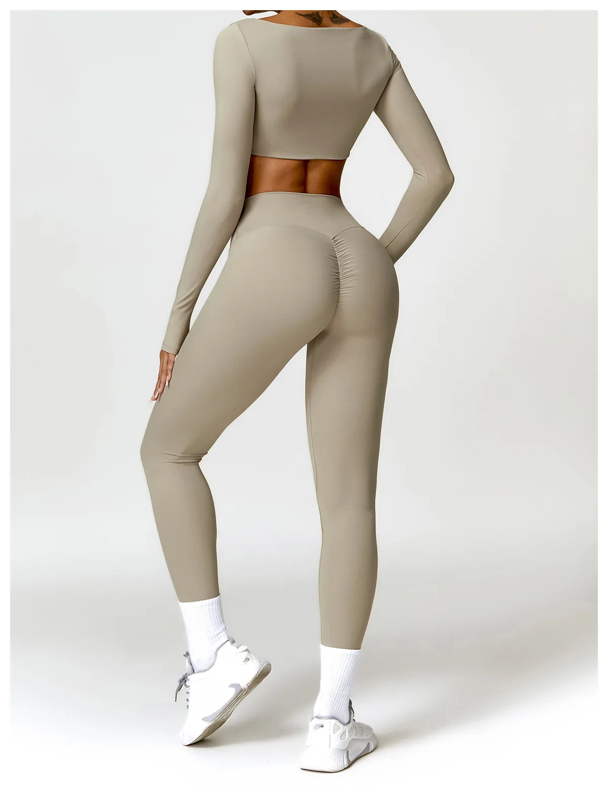 Women's 2PCS Quick-Dry Yoga Set – Long Sleeve Sports Shirt & Leggings