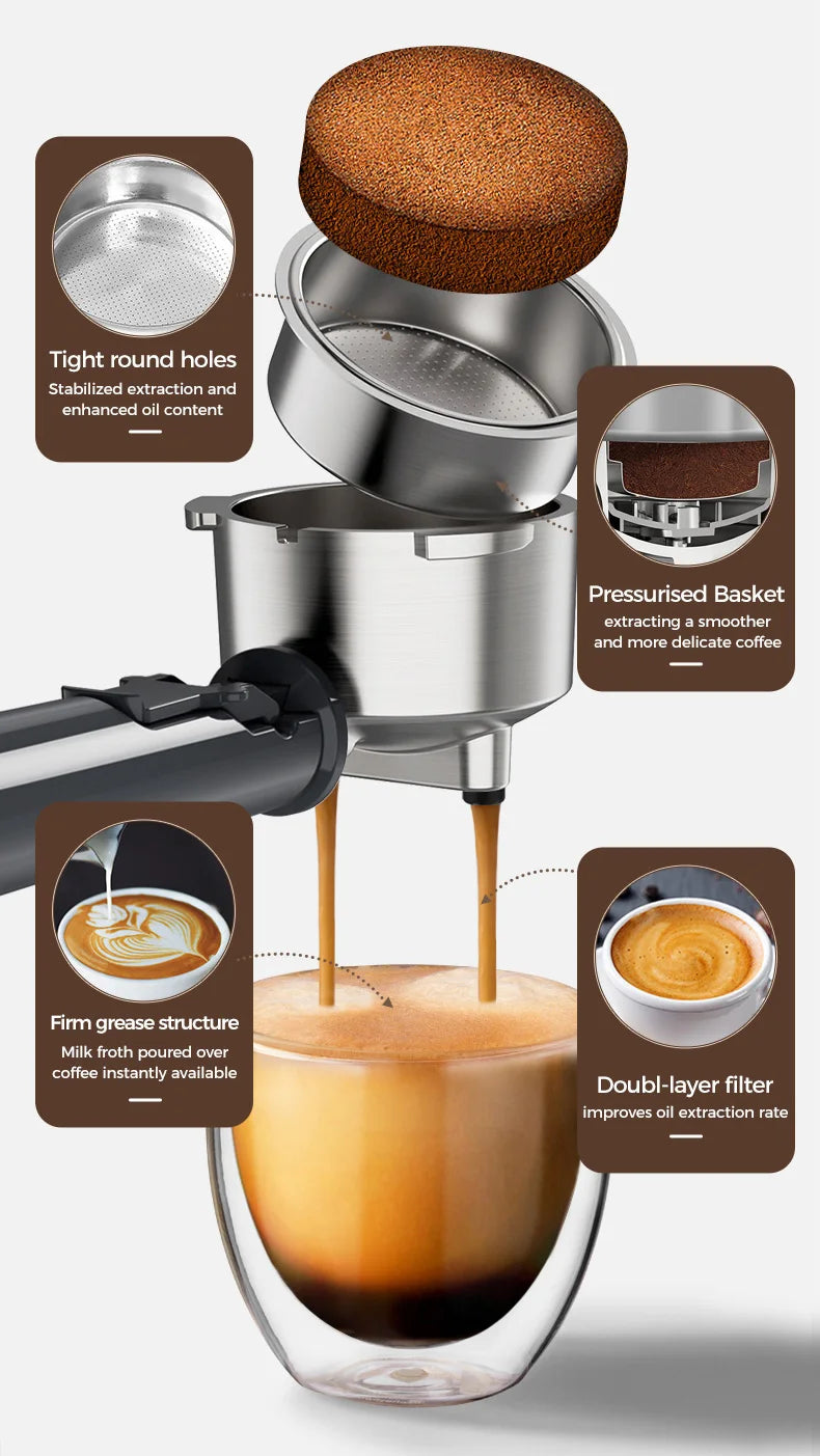 Cafelffe 4-in-1 Coffee Maker – Hot & Cold Espresso & Cappuccino Machine