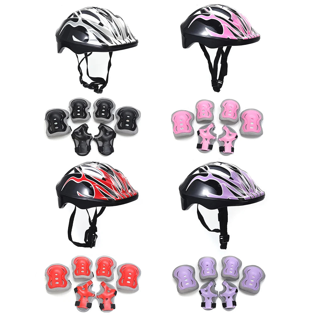 :Kids Safety Helmet & Pad Set – Full Protection Gear