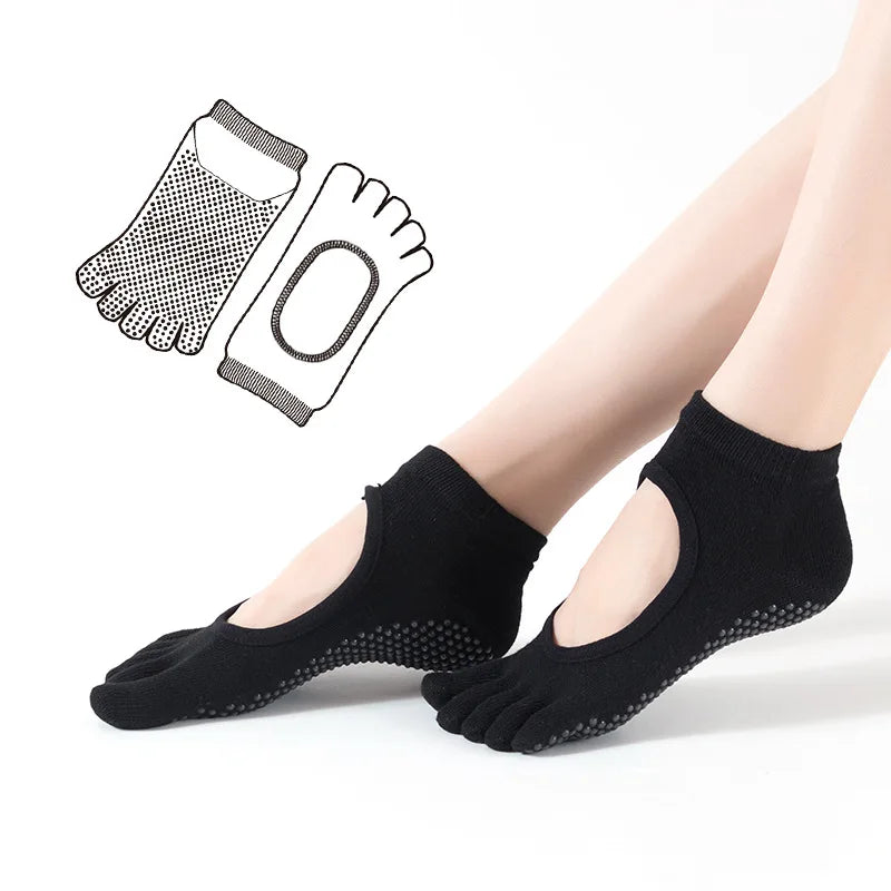 Women's Breathable Five-Toe Non-Slip Yoga & Pilates Socks