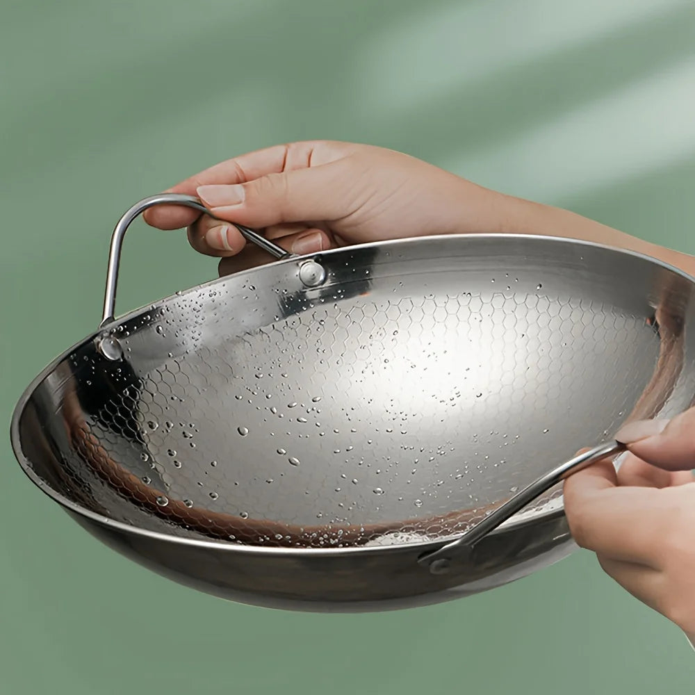 11-Inch Stainless Steel Honeycomb Skillet – Non-Stick & Scratch-Resistant