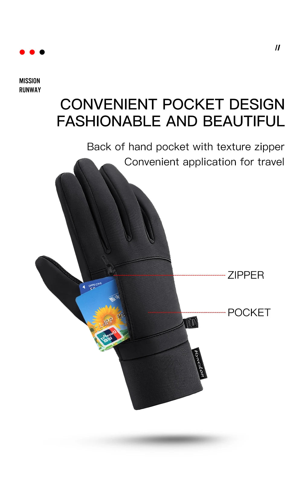 Winter Gloves Man Sports Bike Snow Bicycle Gloves Touchscreen Windstop Silicone Cycling Gloves Black Waterproof Bike Gloves