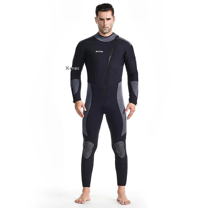 5mm Neoprene Long-Sleeve Diving Wetsuit for Men & Women
