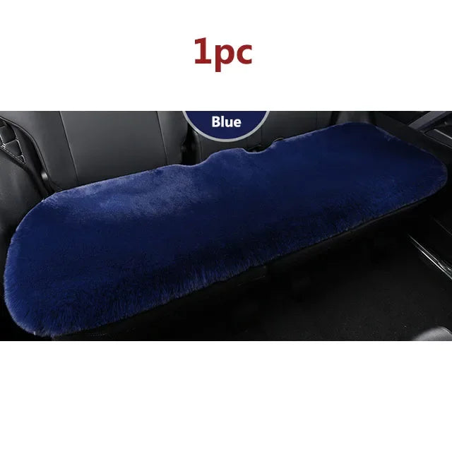 Winter Plush Rabbit Fur Car Seat Cushion – Ultra-Soft & Warm