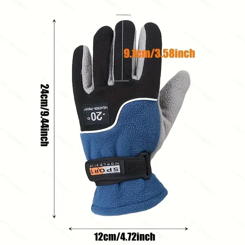 Full Finger Fleece Winter Gloves: