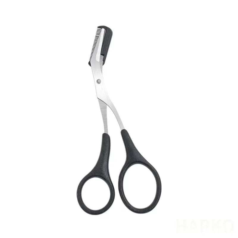 Eyebrow Trimmer Scissors with Comb – Stainless Steel Beauty Tool for Women