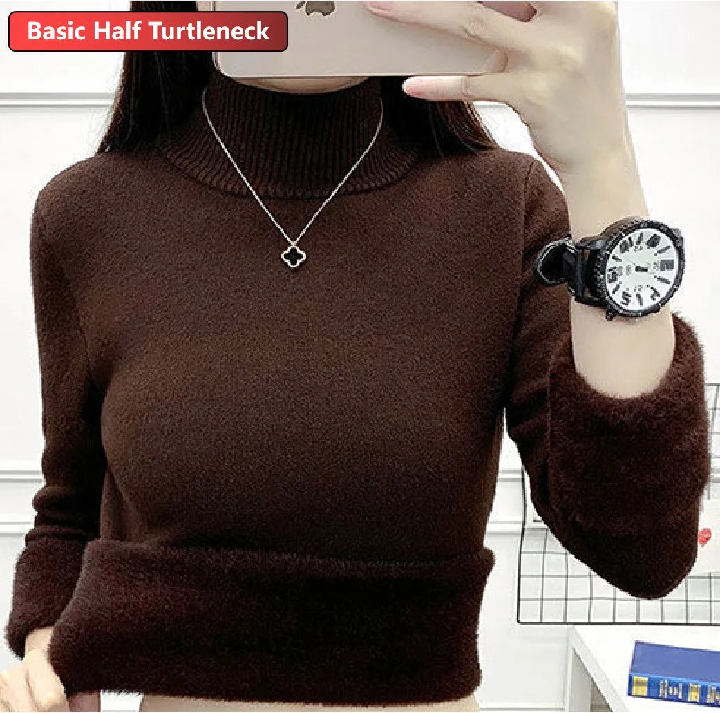 Turtleneck Winter Sweater for Women: