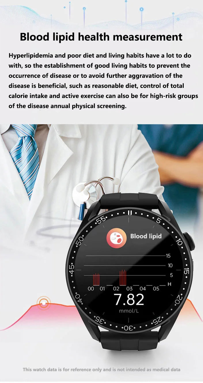 Smart Health Tracker Watch – Non-Invasive Glucose & Vital Monitoring