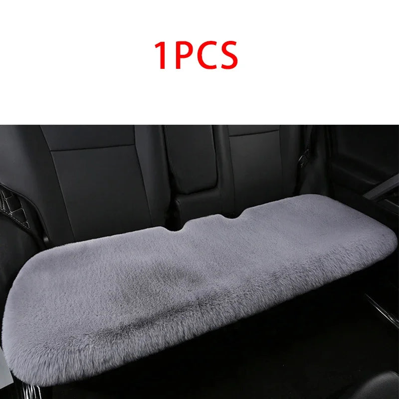 Winter Plush Rabbit Fur Car Seat Cushion – Ultra-Soft & Warm