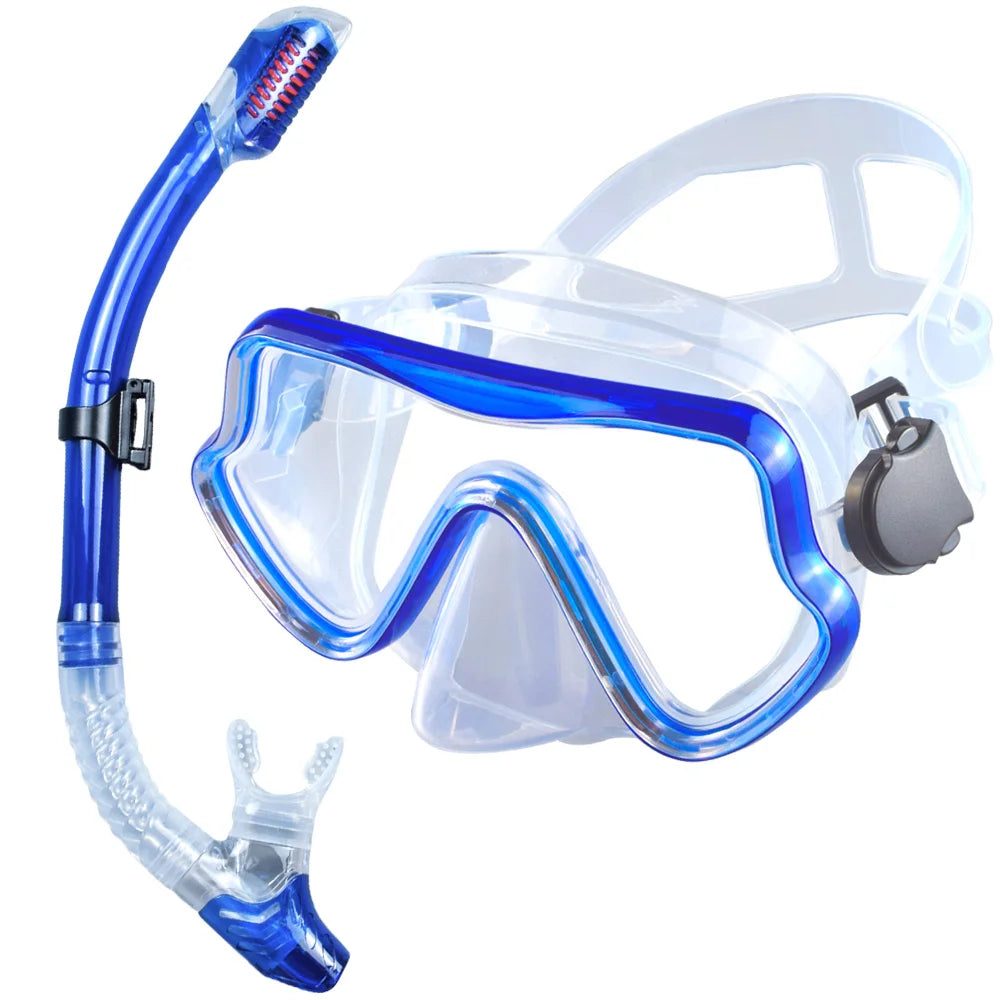 Professional Panoramic Scuba Diving Mask and Snorkel Set for Adults