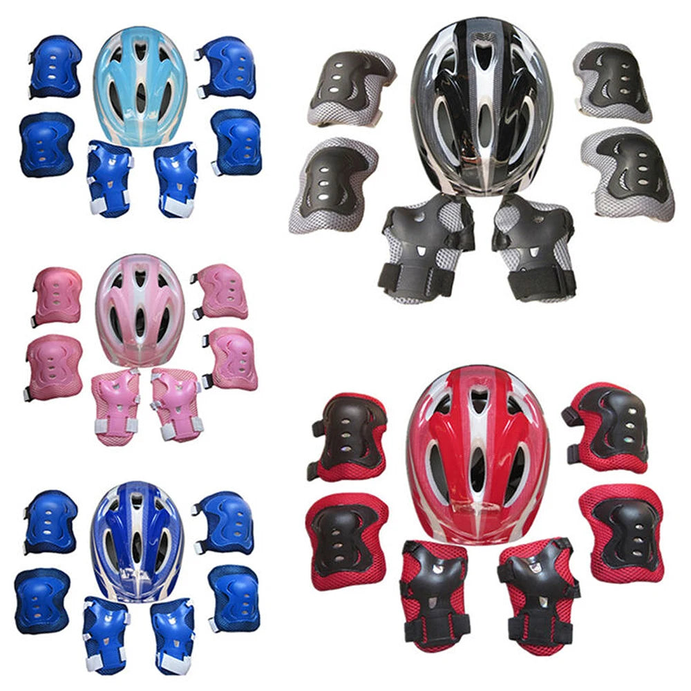 7PCS Kids Protective Gear Set – Knee & Elbow Pads with Wrist Guards