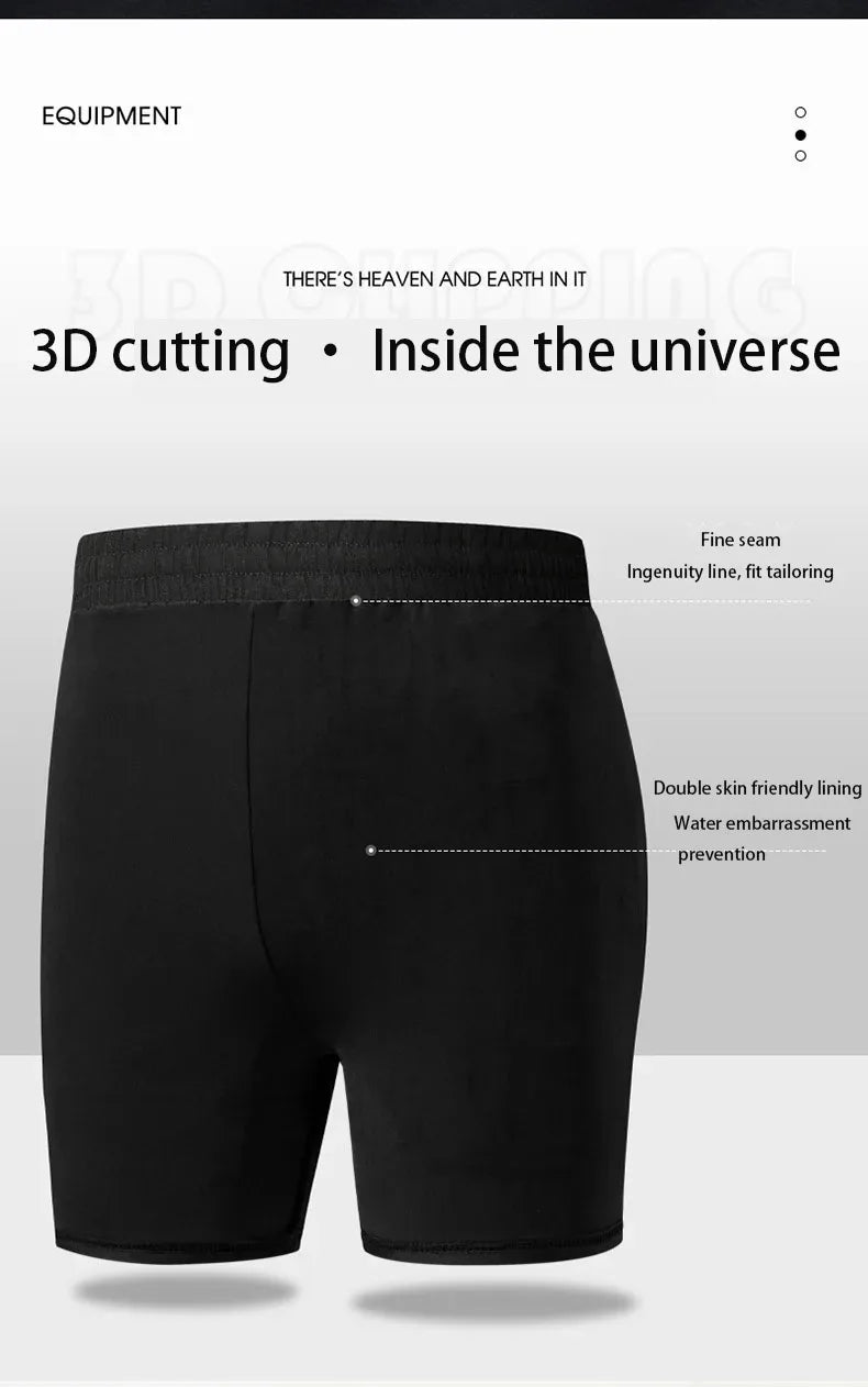 Men's Quick-Dry Double-Layer Swim Trunks