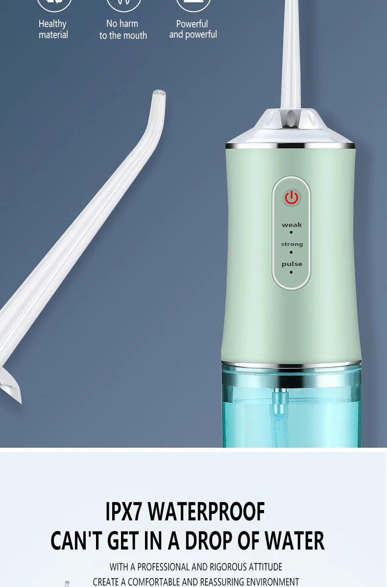 Portable Smart Electric Water Flosser – Rechargeable Oral Irrigator