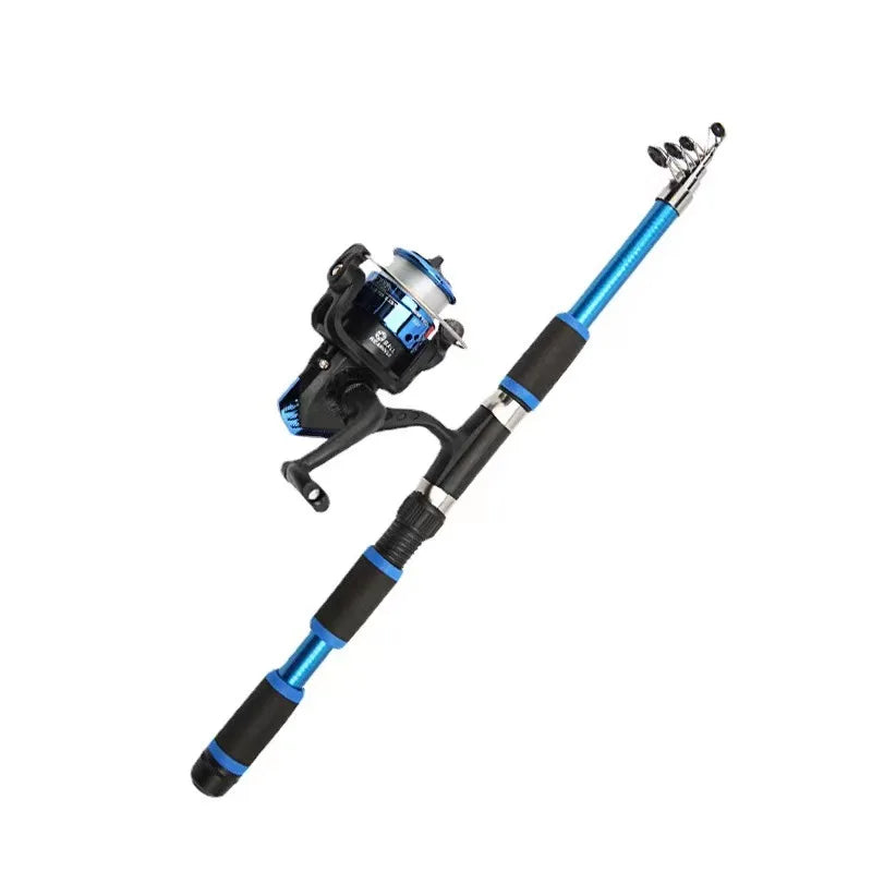 Telescopic Fishing Rod & Reel Combo Kit – Full Travel Set with Baits & Hooks