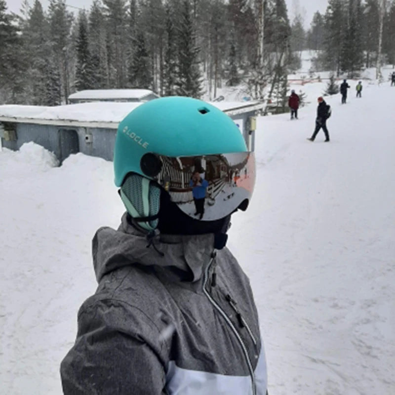 LOCLE Ultralight Ski & Snow Helmet with Visor