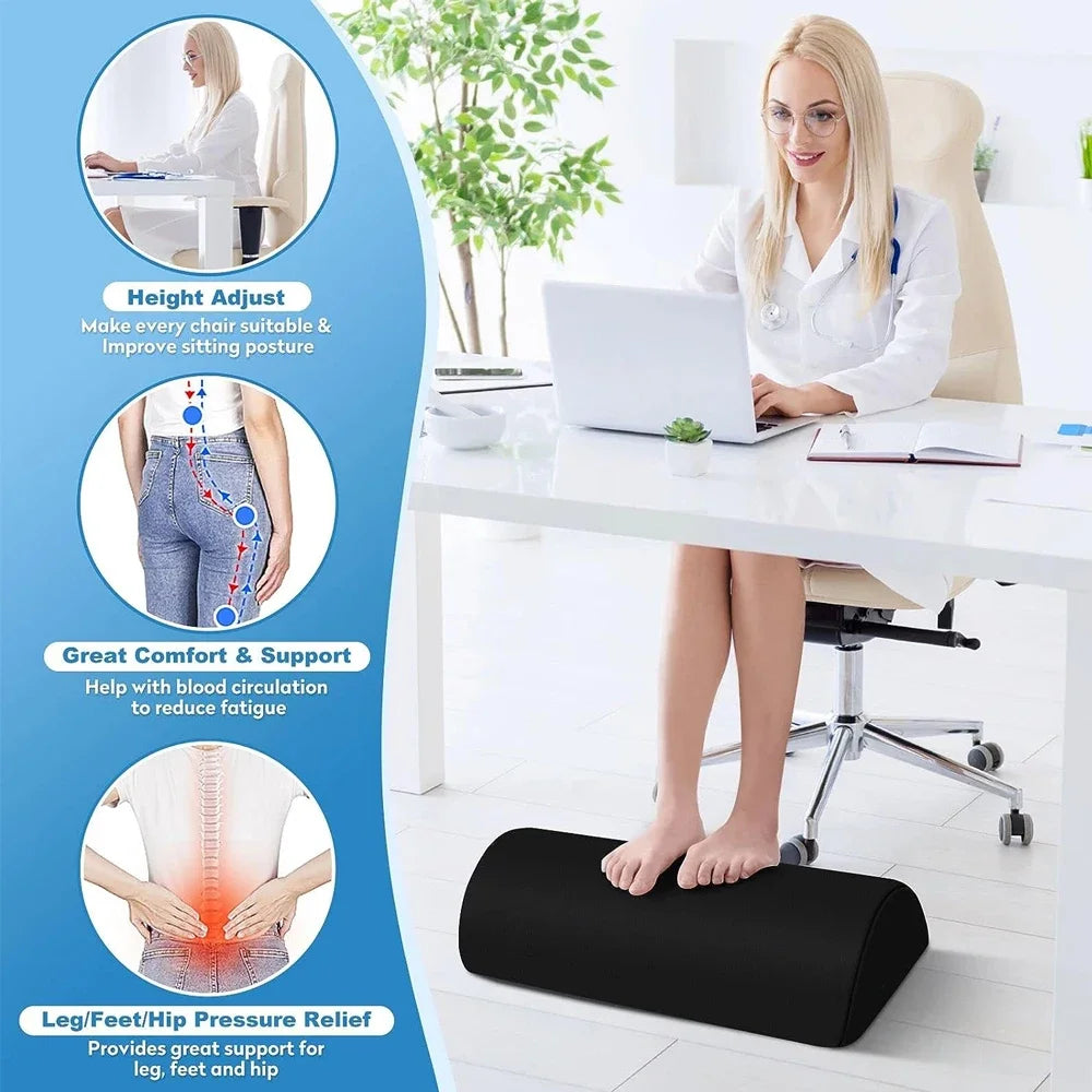 Ergonomic Under Desk Foot Rest with Memory Foam