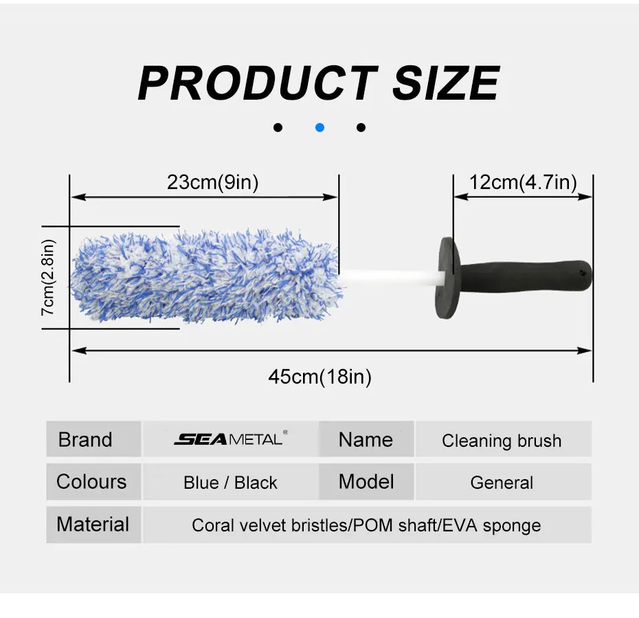 SEAMETAL Microfiber Car Wash Brush & Cleaning Gloves