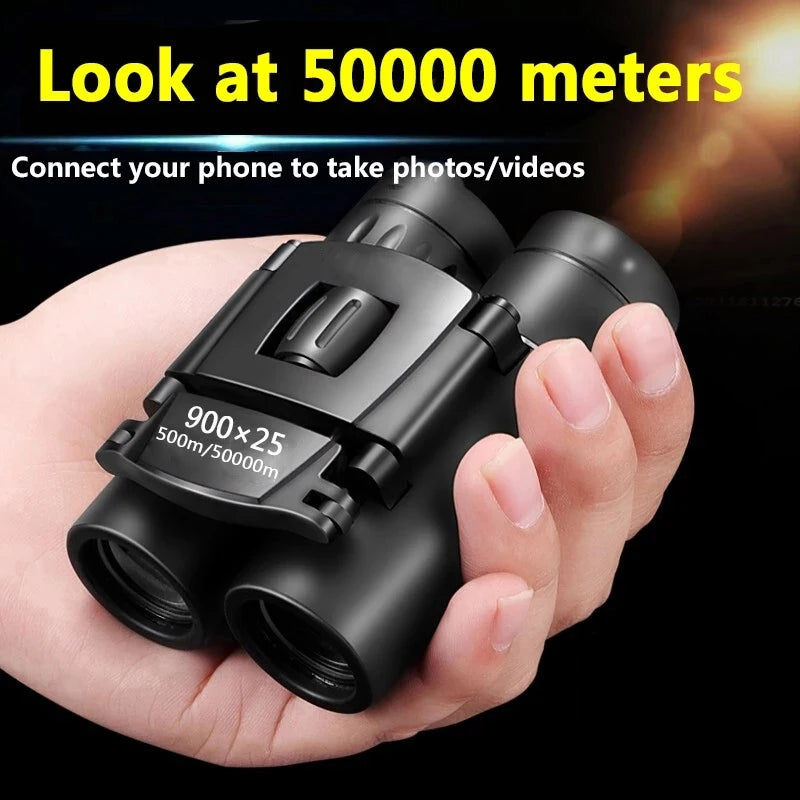 900x25 HD Zoom Binoculars – Portable Long Range BAK4 Telescope for Hunting & Camping