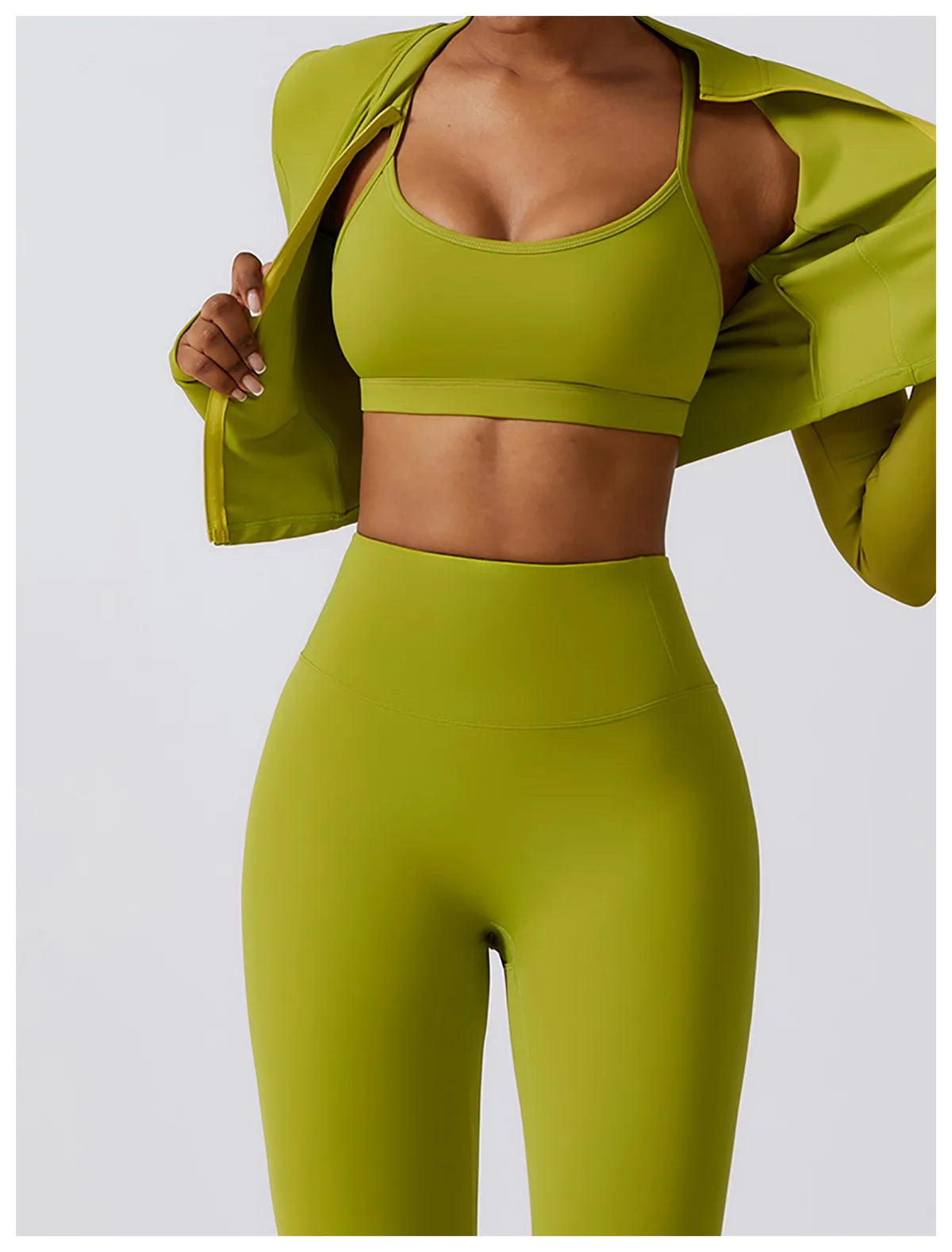 Women's Seamless Yoga Set – Leggings & Crop Top Workout Outfit