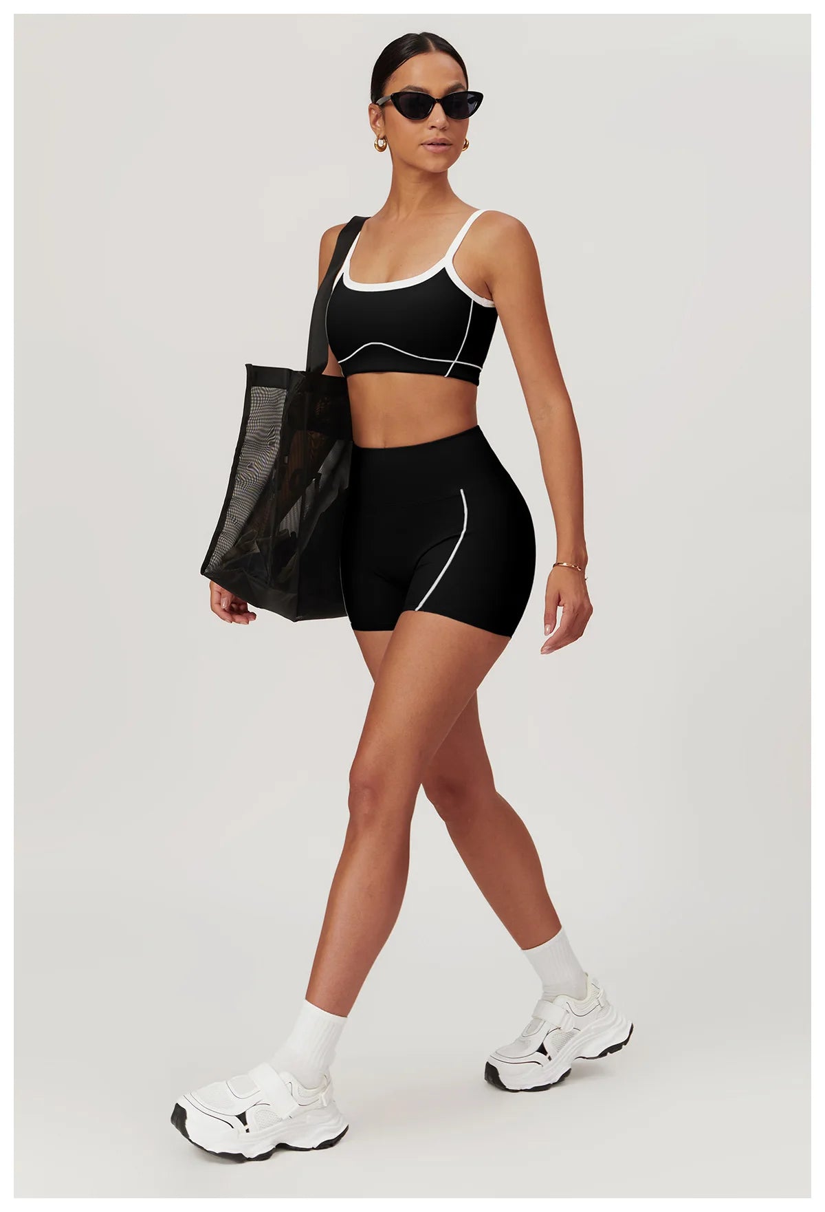 Women's Yoga Set – Sport Bra & High-Waist Flare Leggings/Shorts