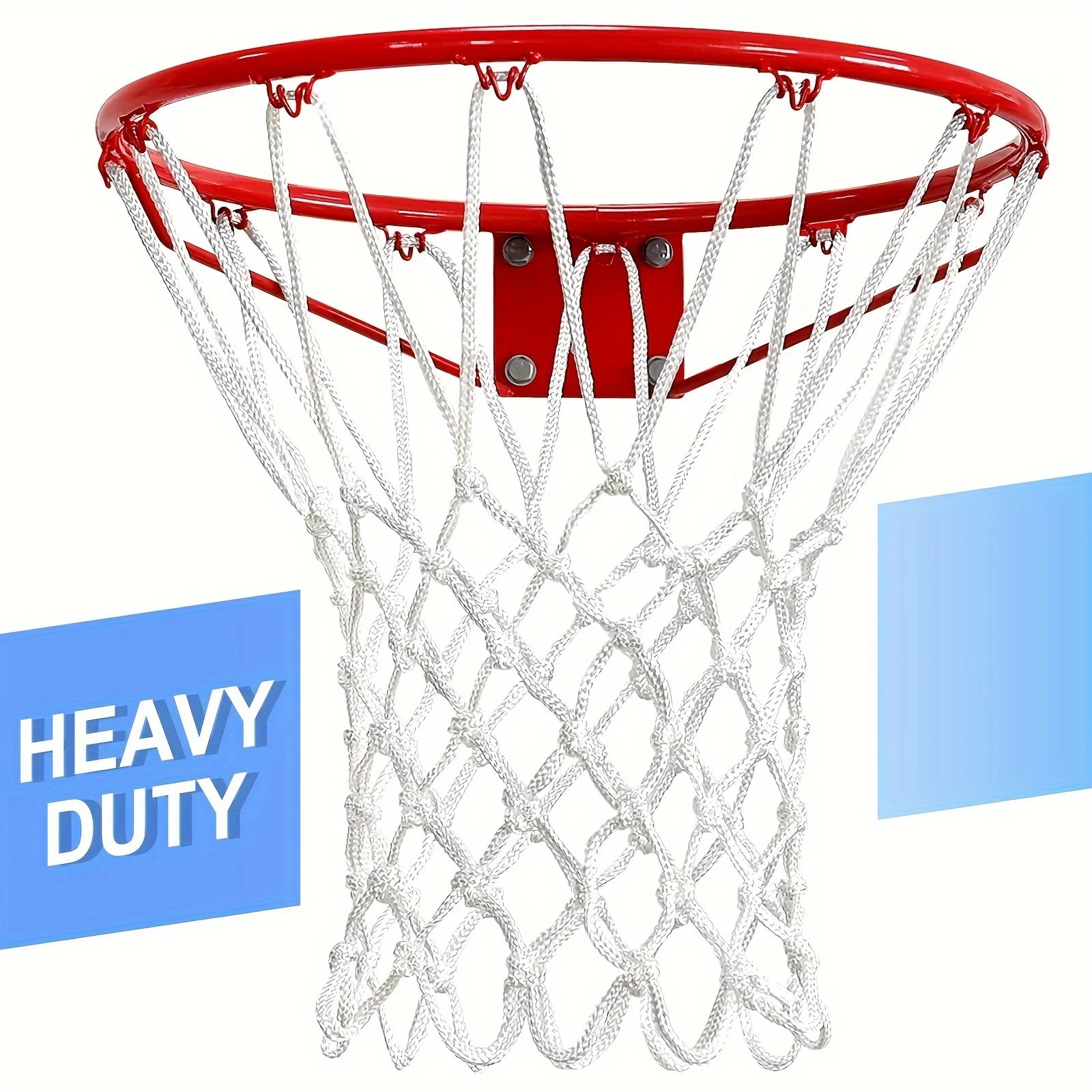 1/2PCS Basketball Hoop Net – Heavy-Duty, 12 Loops, Outdoor Replacement Net