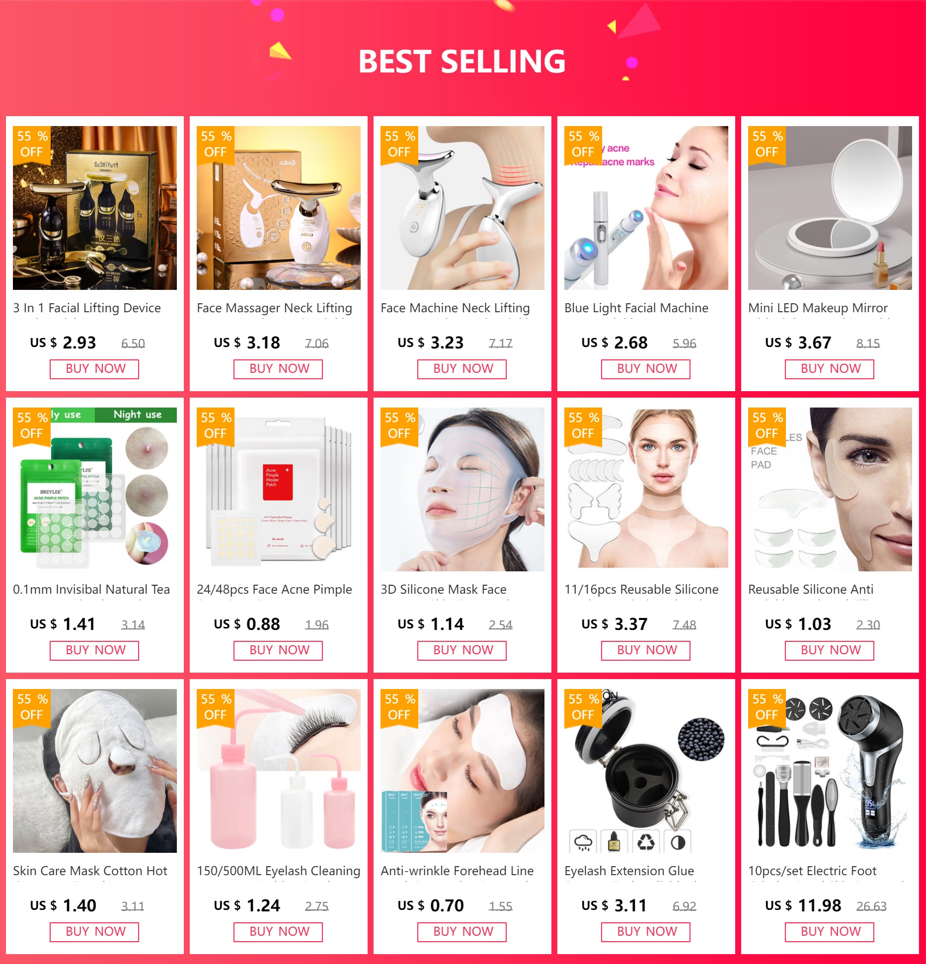 40Pcs/Set Invisible Facial Lifting Stickers