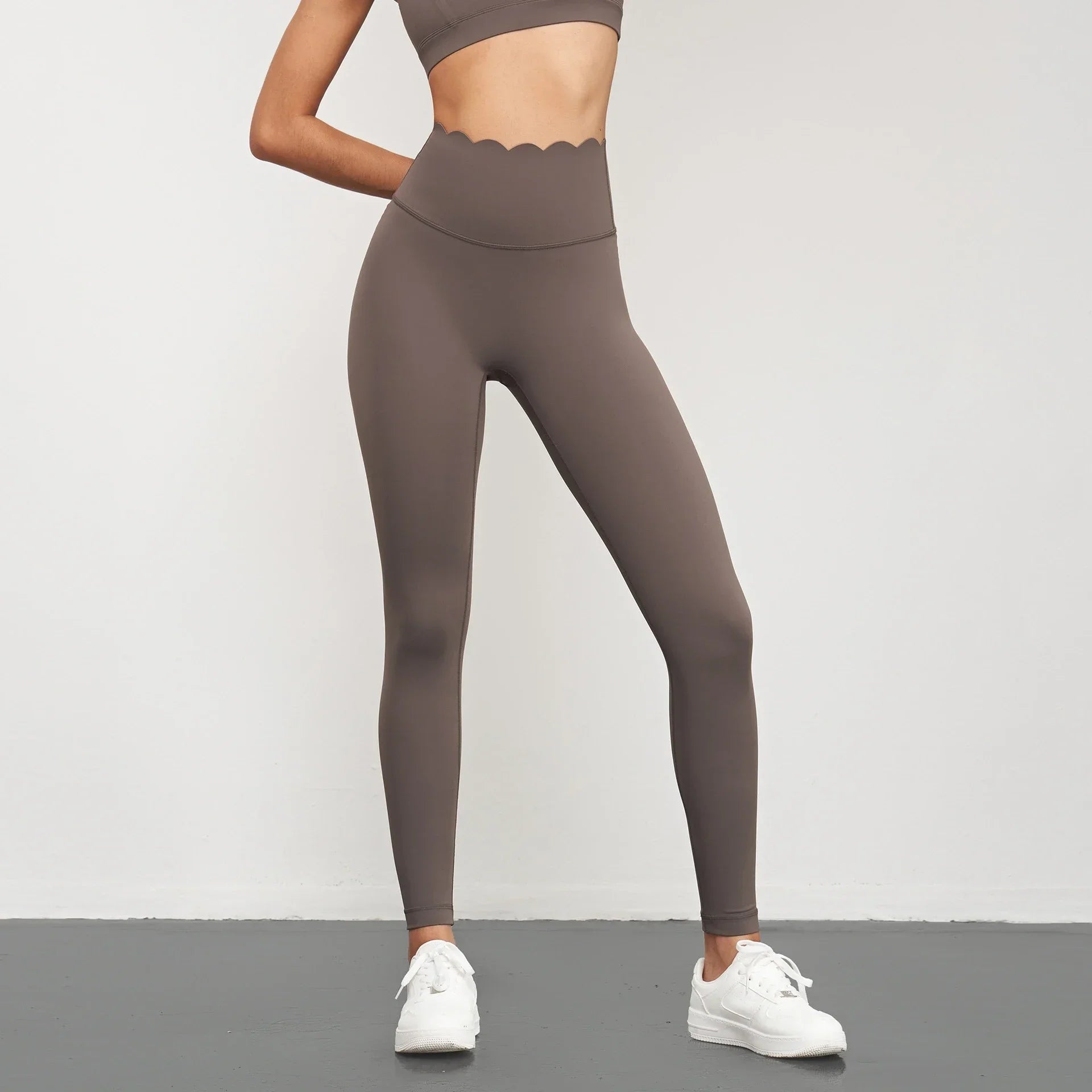 Women's Seamless Lycra Workout Set – Sports Bra, Leggings & Skirt