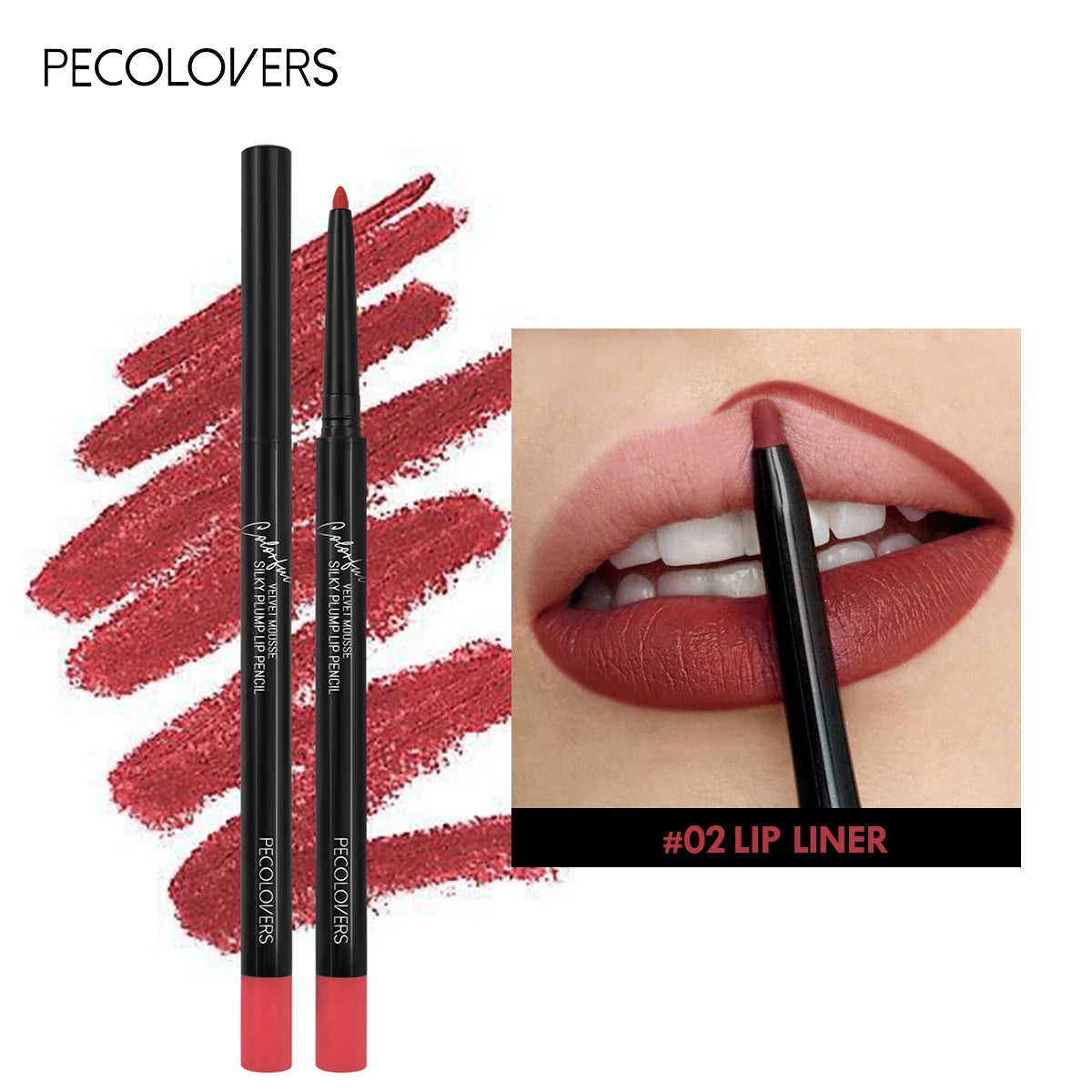 Waterproof Matte Lipliner Pencil - 12 Colors Contour & Tint