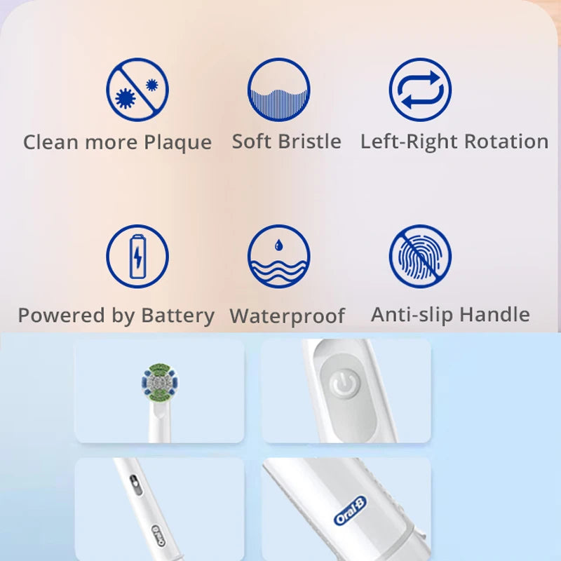 Oral B Electric Toothbrush 5010 Brush for Adult Rotation Precision Clean Teeth Soft Bristle Gum Care Teeth Brush With Refills