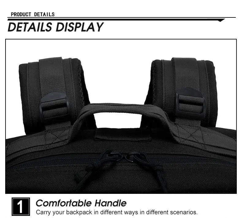 25L/35L/50L Tactical Backpack – Waterproof Multi-Functional Travel Rucksack for Men