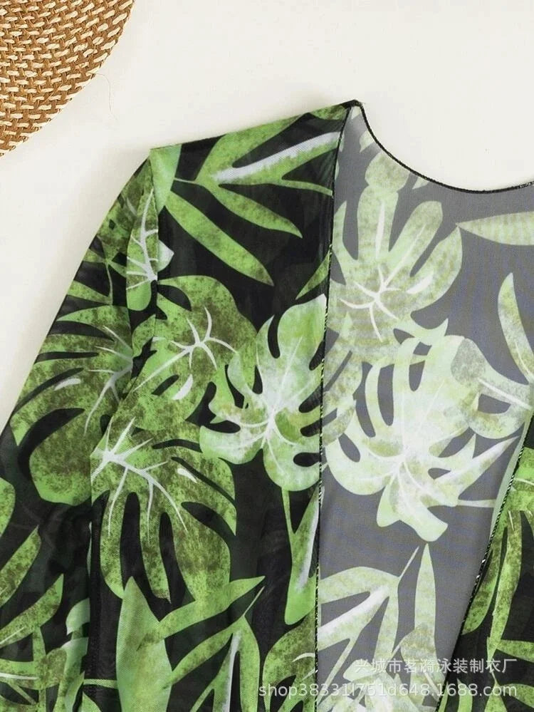Summer Print Tankini Set – Push-Up 3-Piece Women’s Swimwear