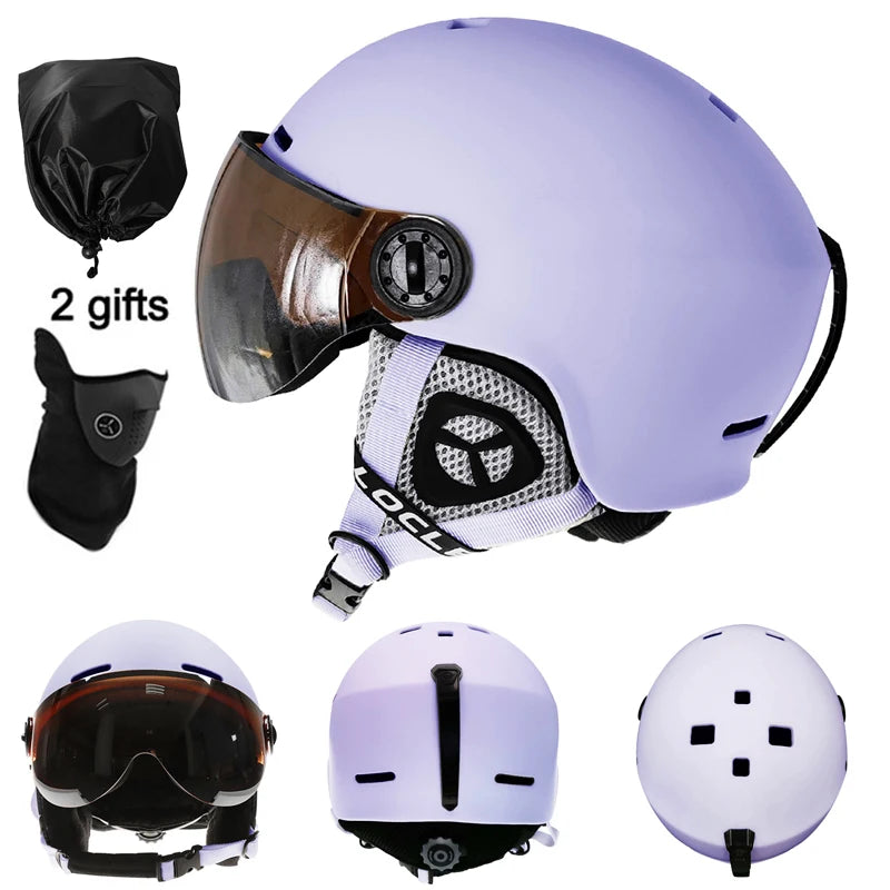 LOCLE Ultralight Ski & Snow Helmet with Visor