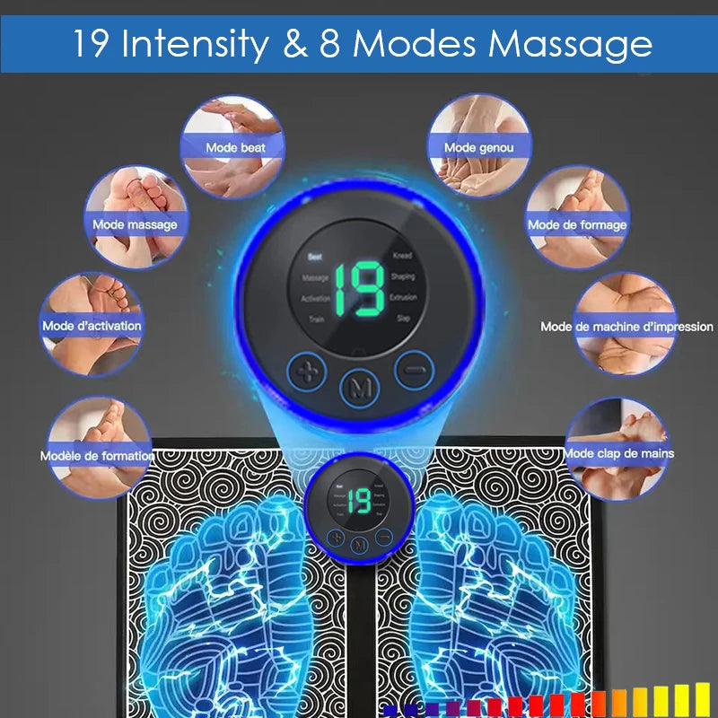 Electric Foot Massager Pad for Muscle Relaxation & Fitness