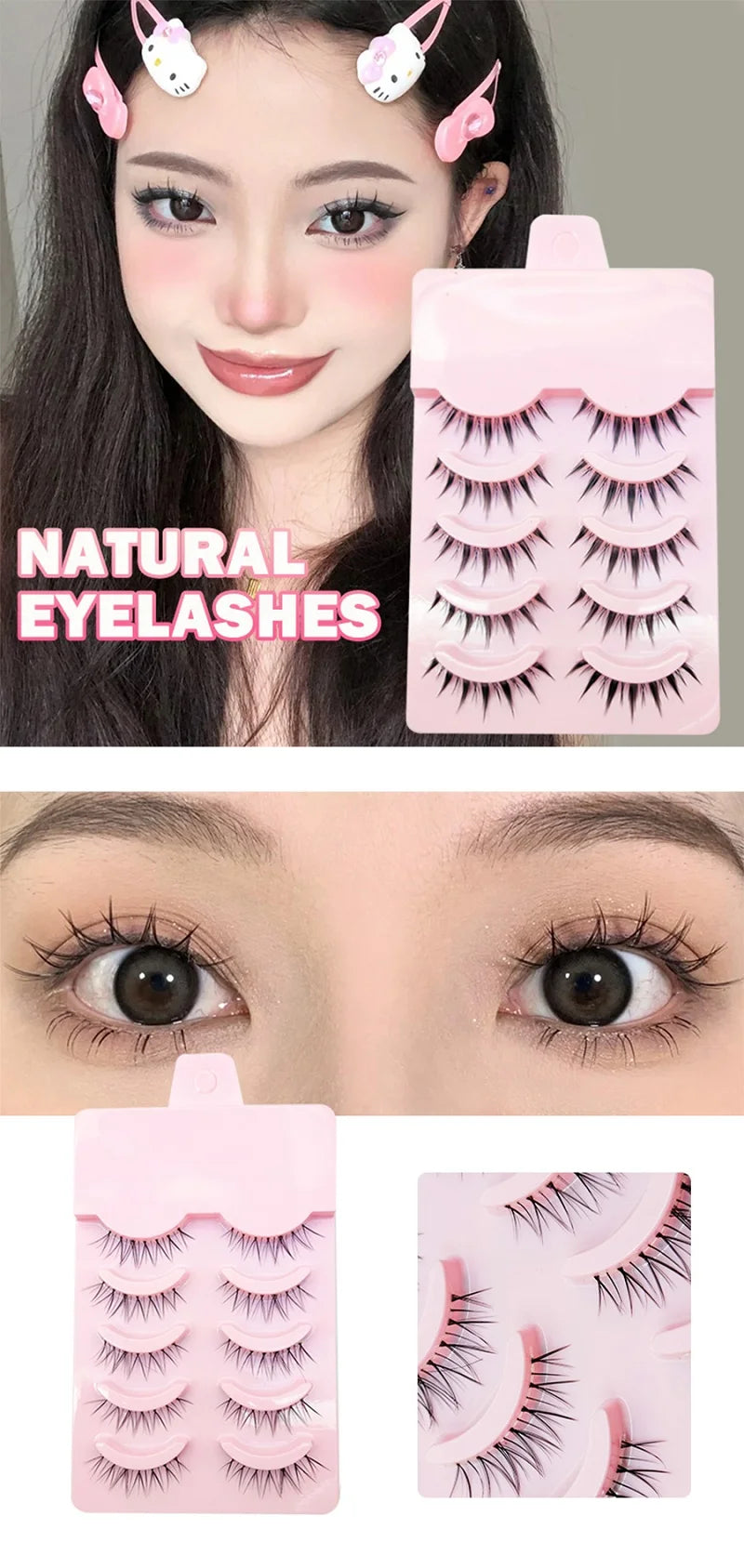 New Manga Lashes - Soft Natural Thick False Eyelashes