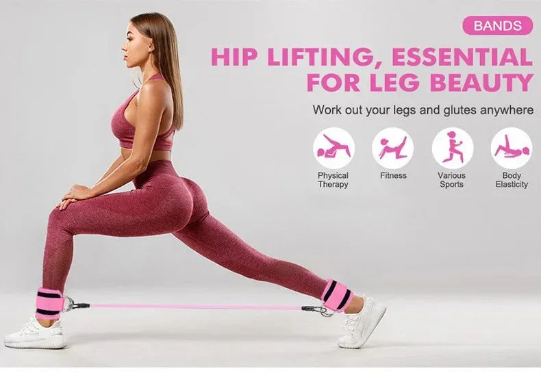 Booty Resistance Band with Ankle Straps