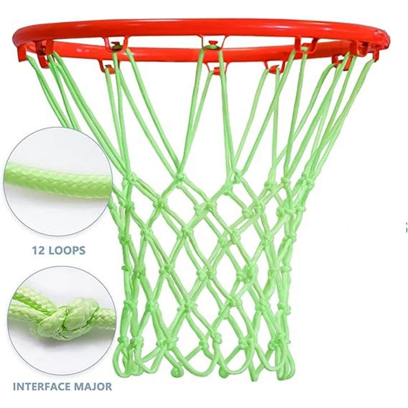 Glow in The Dark Basketball Net – Night Visible Hoop Rim Replacement