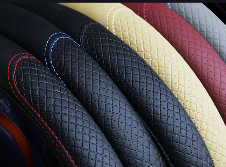 Universal Microfiber Leather Steering Wheel Cover (37-39cm)