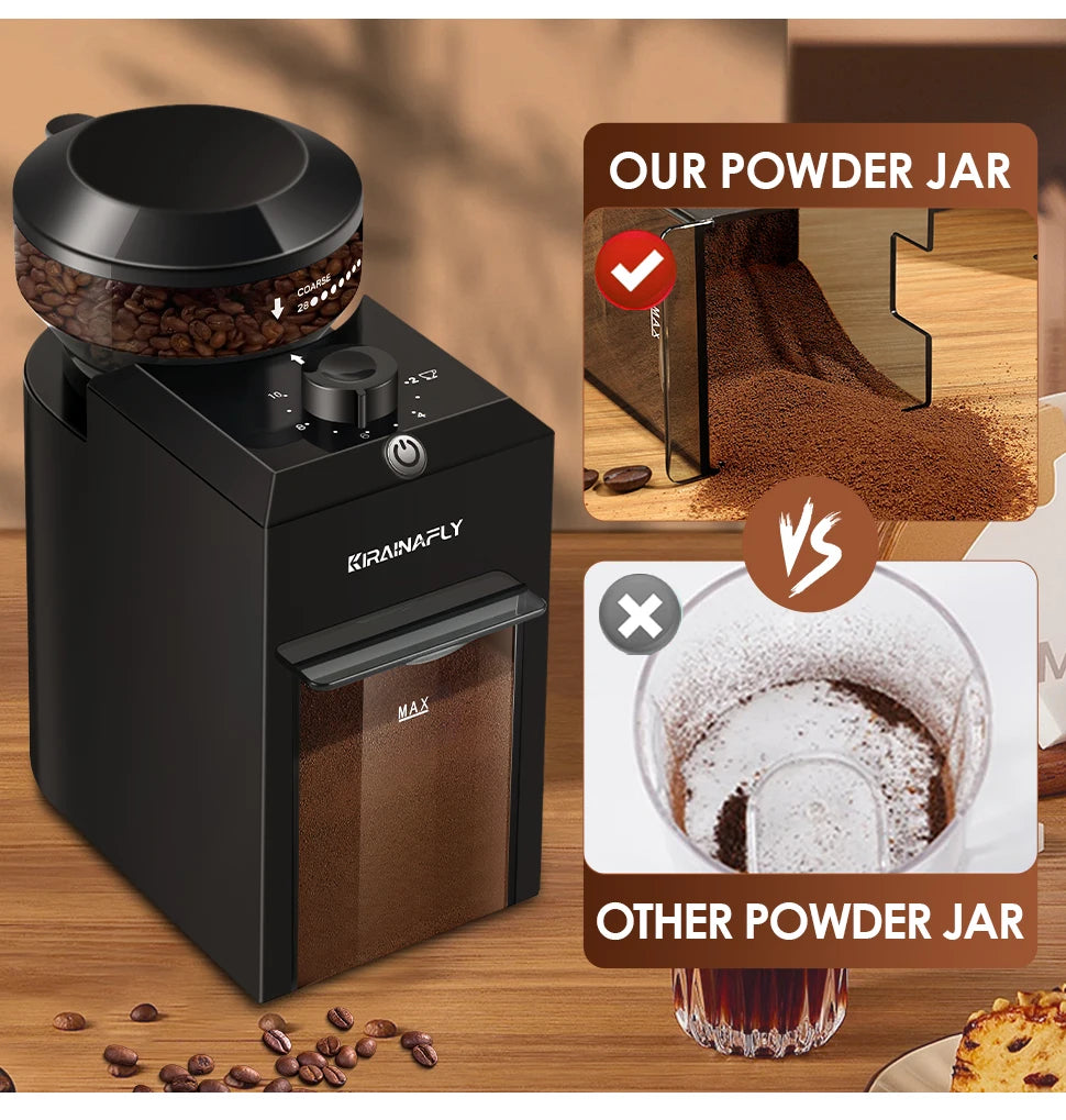 Automatic Burr Mill Coffee Grinder – 28-Setting Electric Coffee Bean Grinder