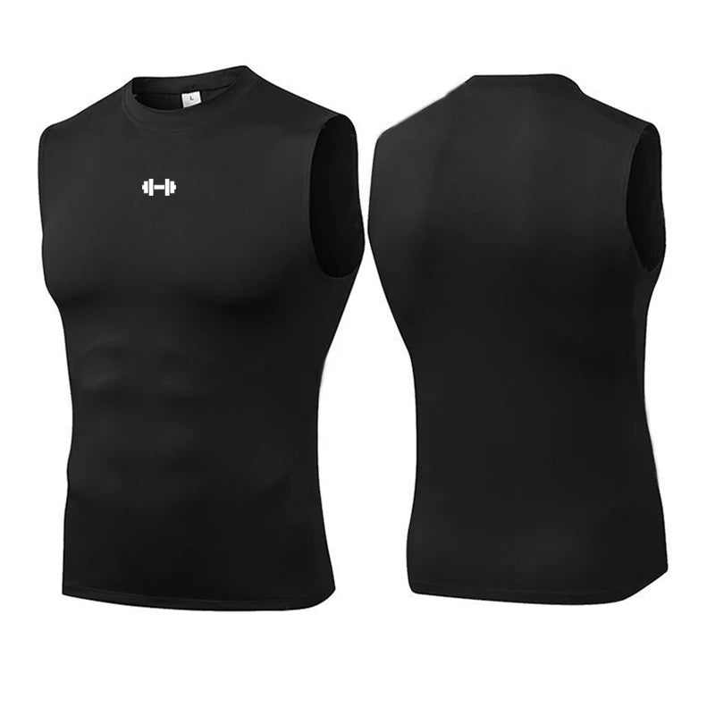 Men's Compression Workout Tank – Quick-Dry, Sleeveless Sports Vest