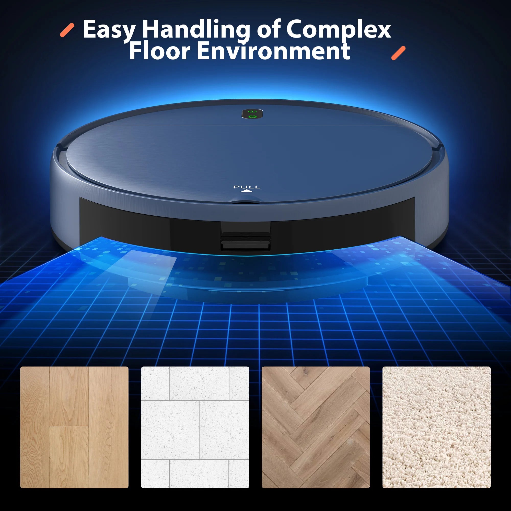 GOOVI 6000Pa Robot Vacuum Cleaner – App-Controlled with Wet Mopping & Auto Charging