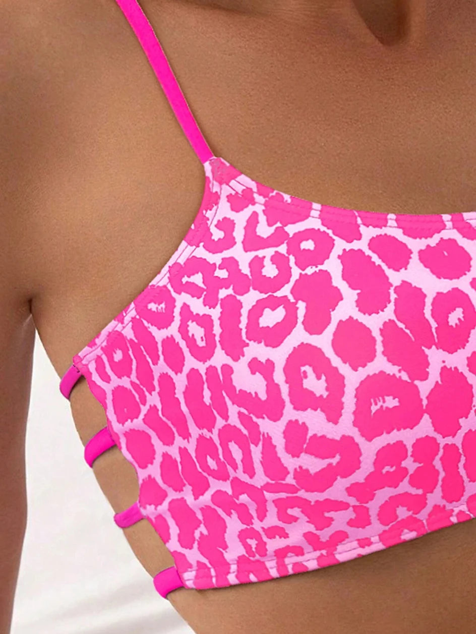 Sexy Leopard Micro Bikini 2025 – High Waist Brazilian Bandeau Set