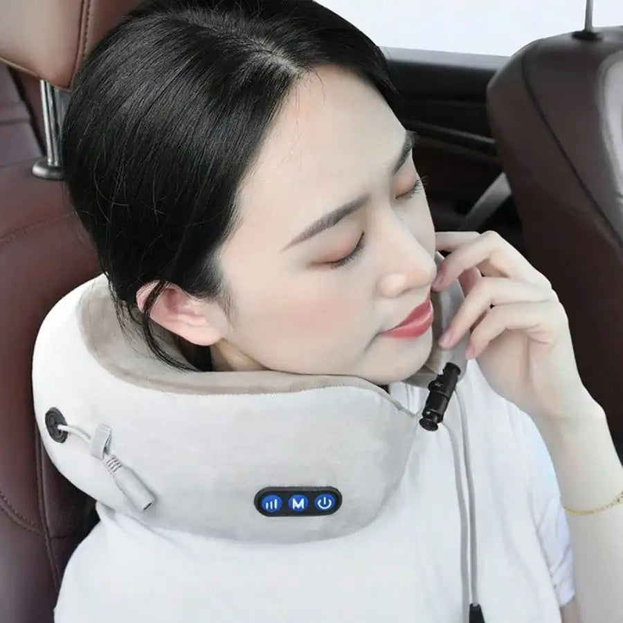 U-Shaped Heated Neck Massage Pillow – Electric Cervical Support