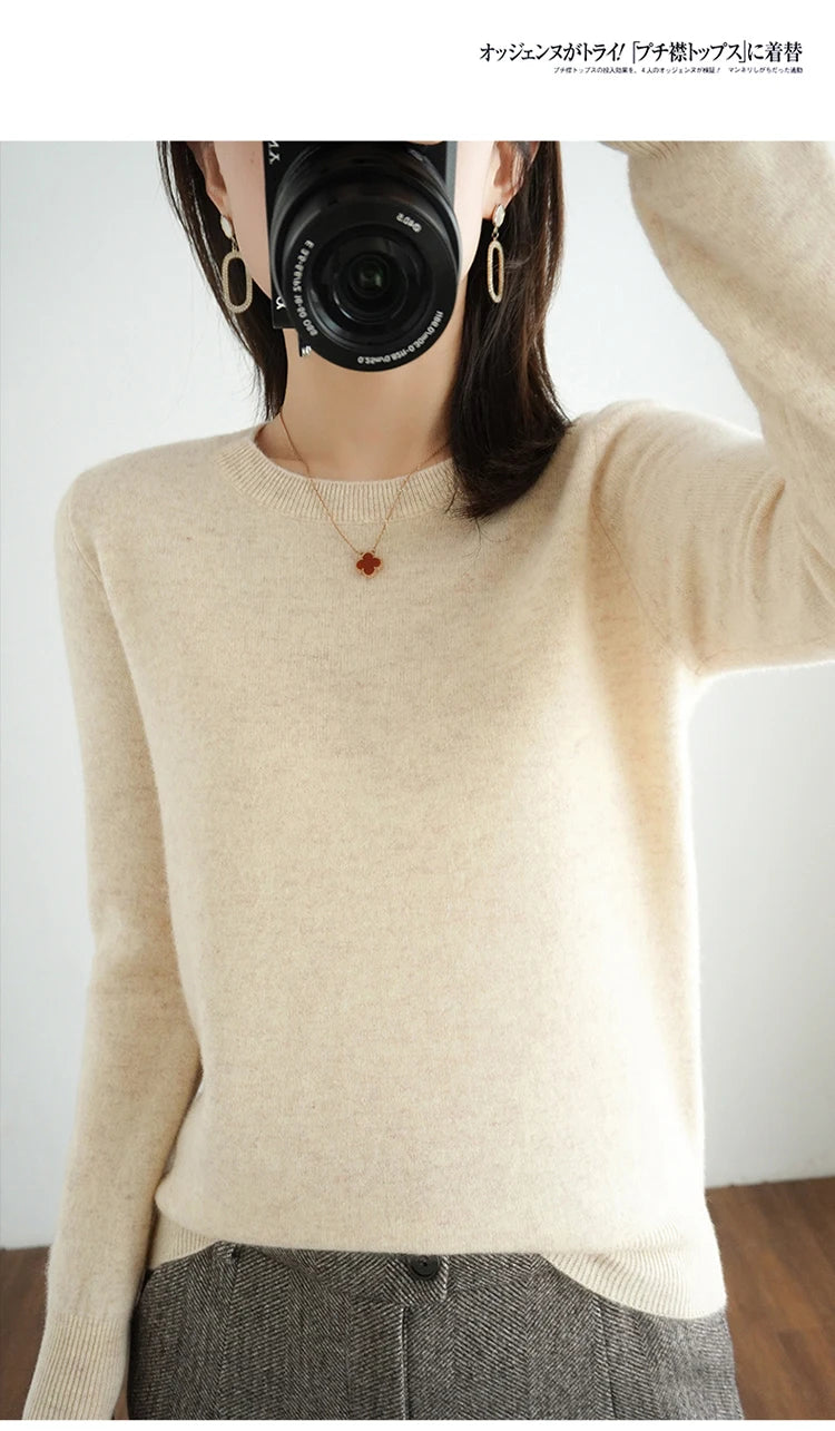Autumn and Winter Cashmere Sweater for Women: